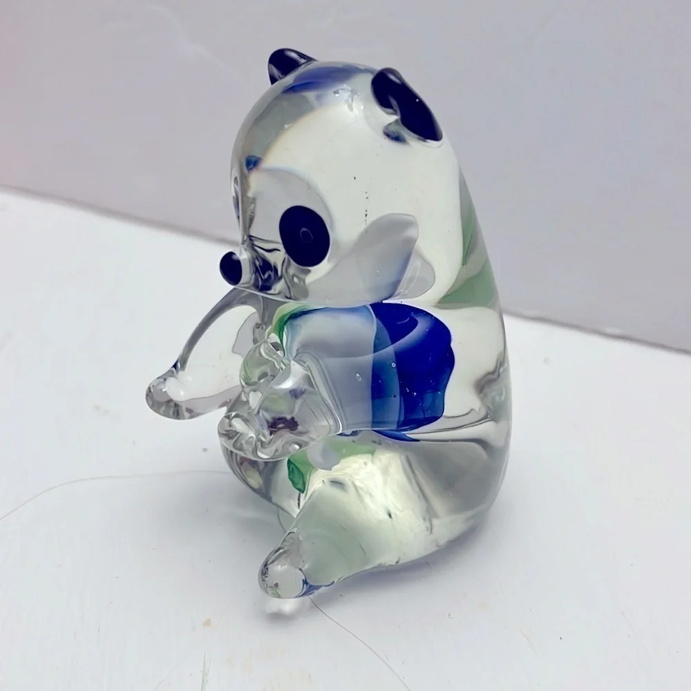 Panda Bear Art Glass Paperweight - Picture 2 of 8